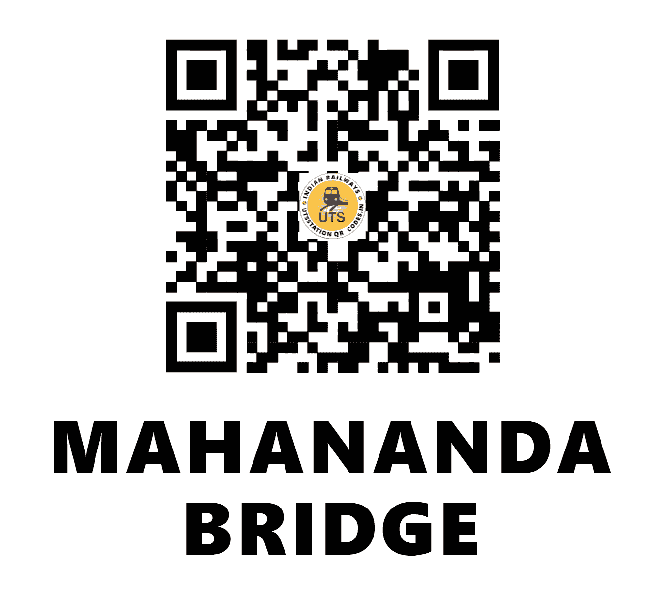 UTS QR Code for MAHANANDA BRIDGE - MBC - NF (WEST BENGAL)